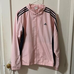 Adidas Pink and Navy Blue Jacket